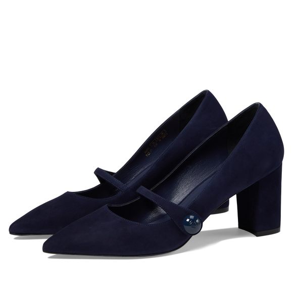 STUART WEITZMAN SW 75 MARY JANE PUMP NICE BLUE 8.5 B